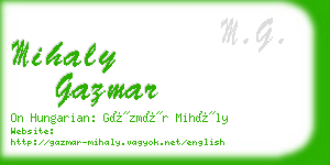 mihaly gazmar business card